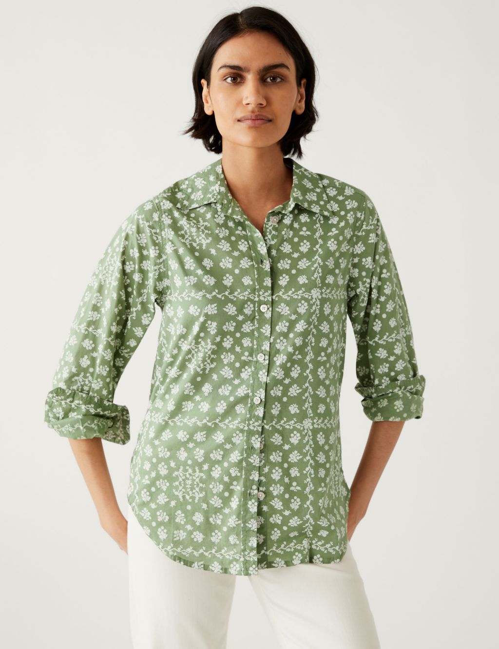 Pure Cotton Printed Collared Shirt image 4