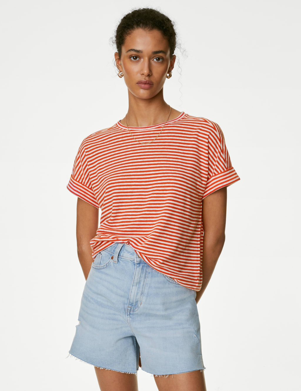 Linen-Rich Striped Top image 4