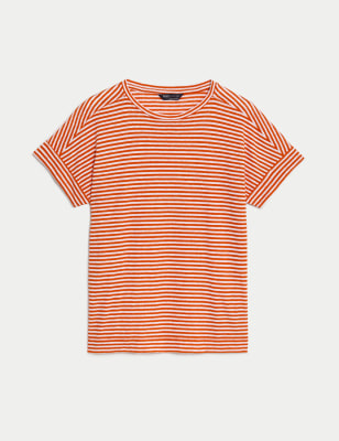 Linen-Rich Striped Top