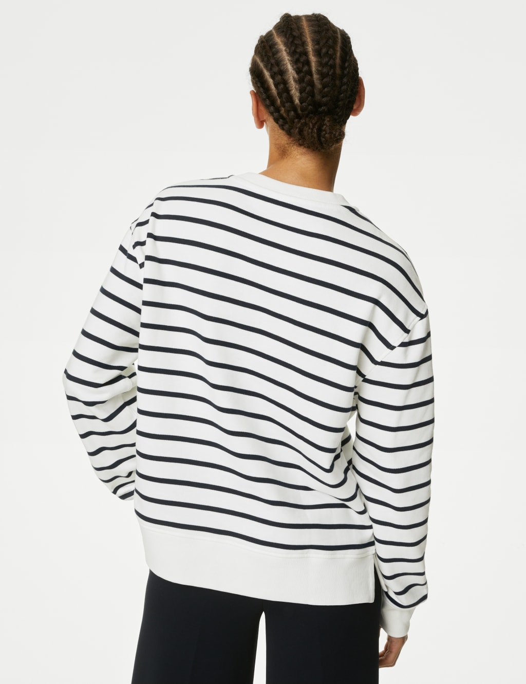Pure Cotton Striped Crew Neck Sweatshirt image 5