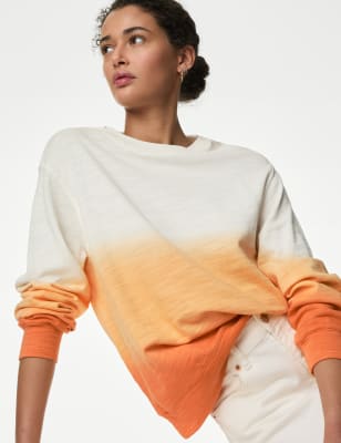 Pure Cotton Ombre Slub Sweatshirt - BG