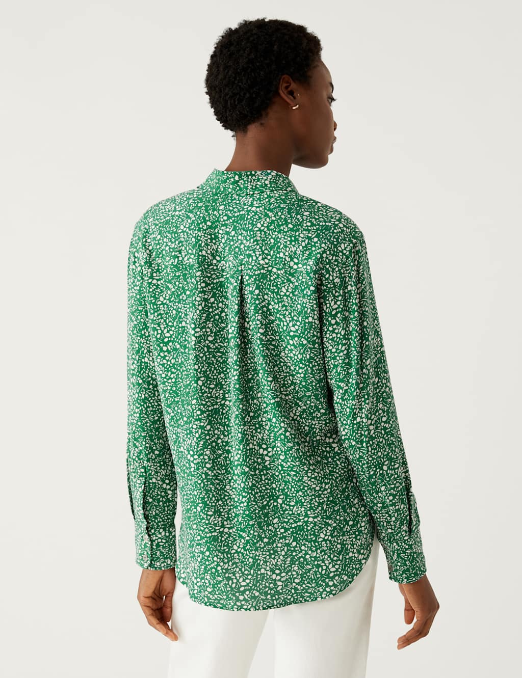 Printed Collared Relaxed Shirt image 5