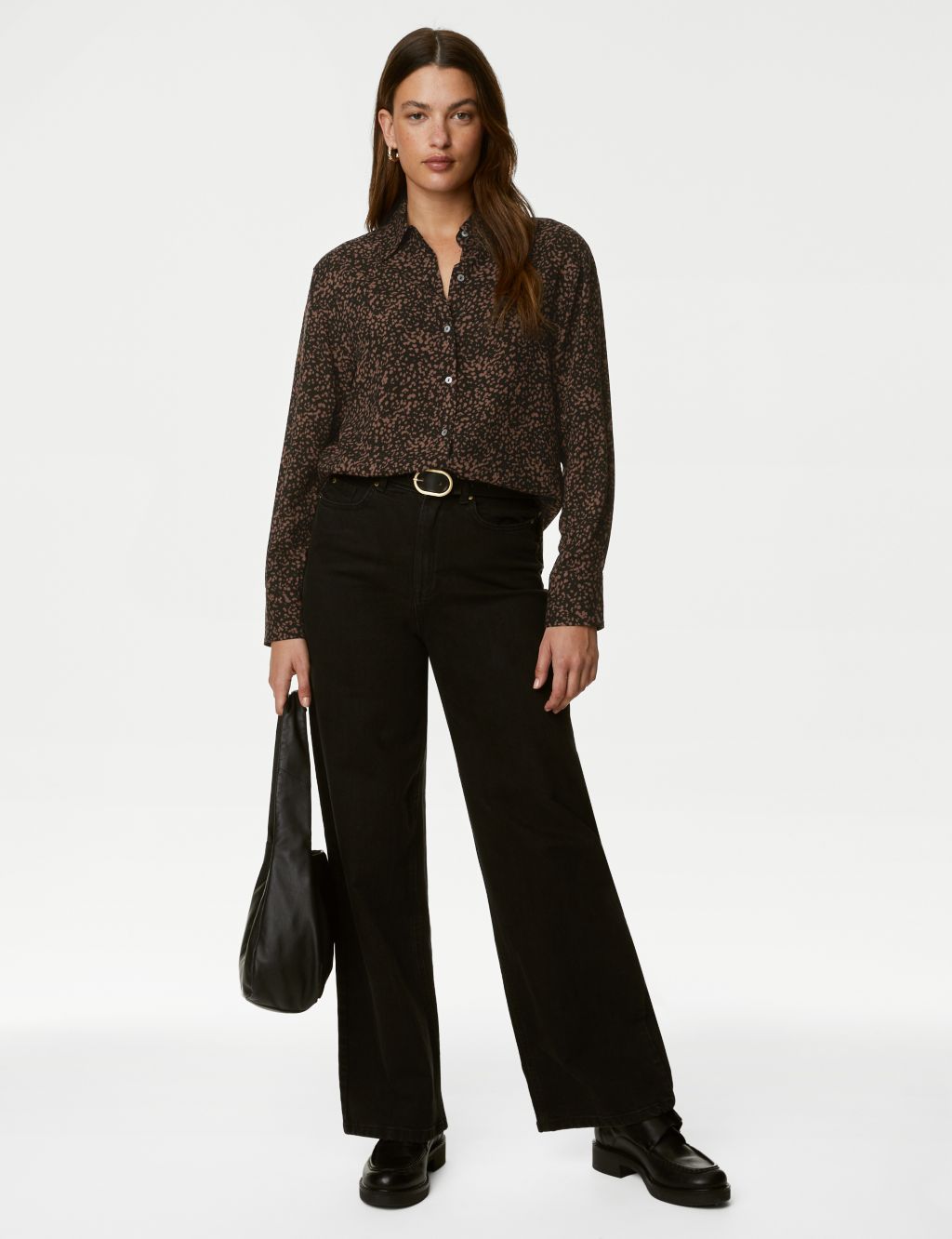Printed Collared Relaxed Shirt image 3