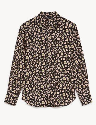 Printed Collared Relaxed Shirt