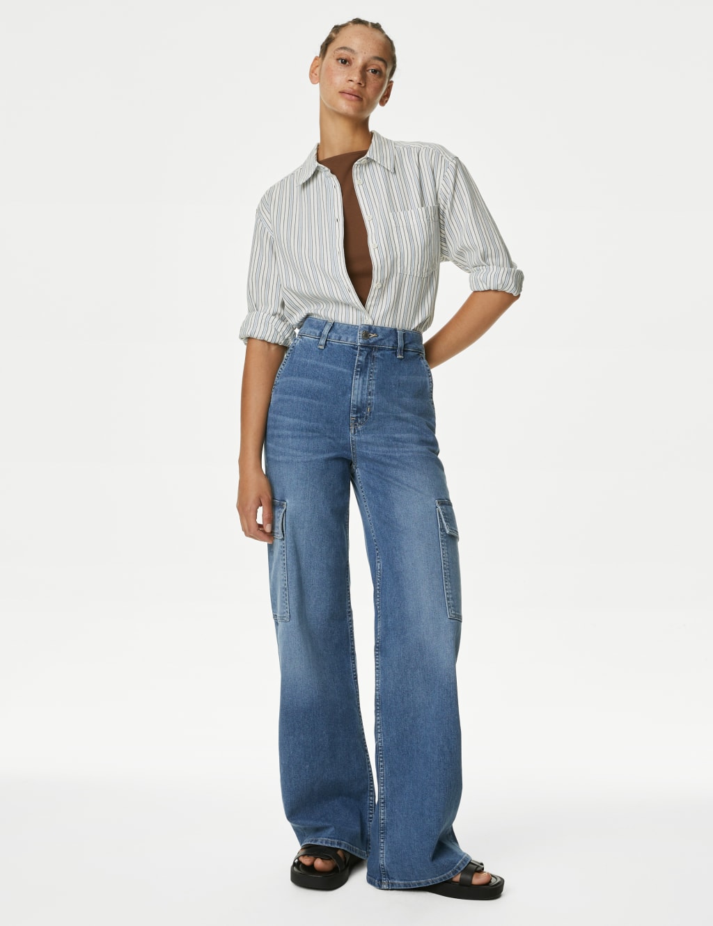 Pure Cotton Striped Collared Shirt image 3