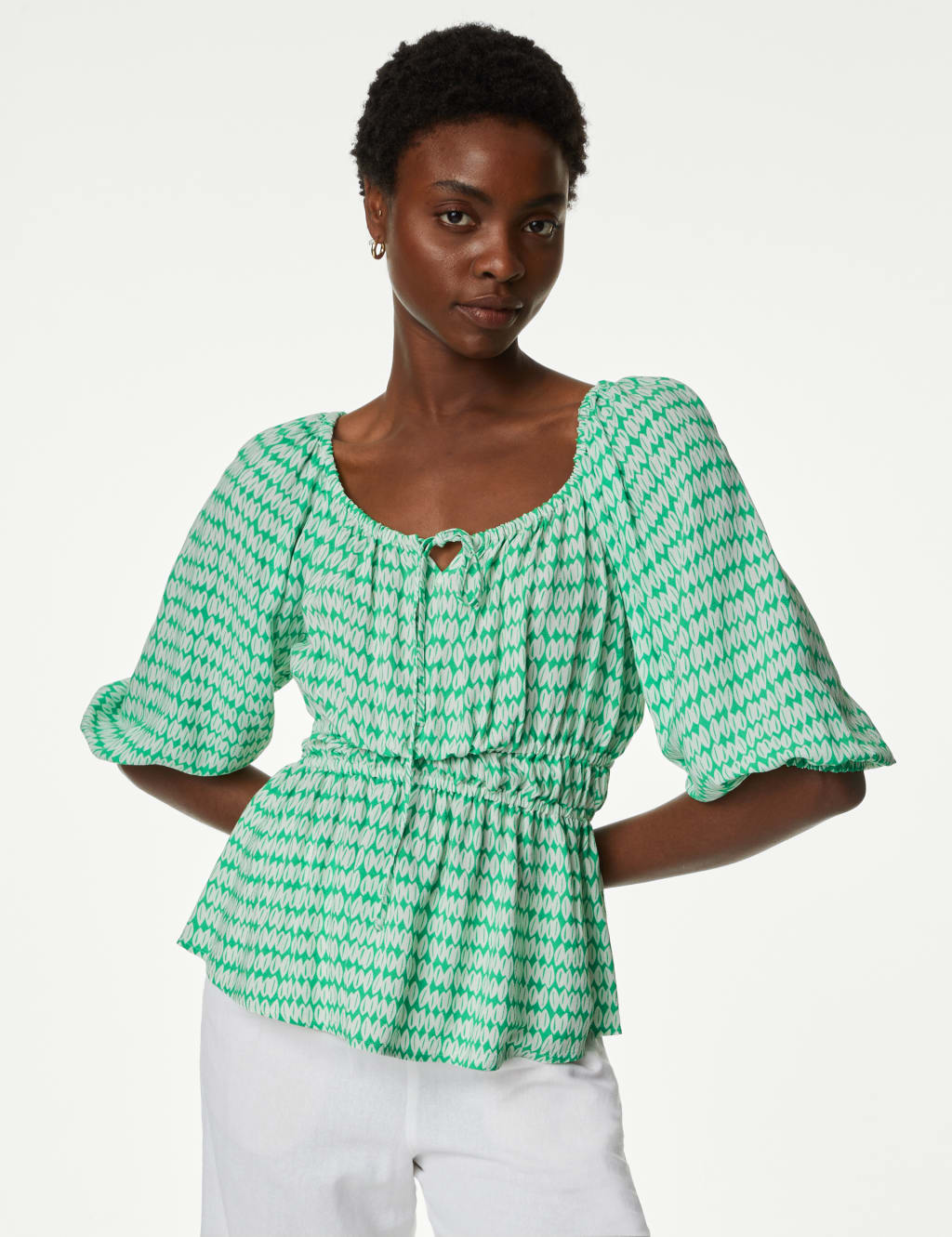 Women's Plus-Size Peplum Tops | Mu0026S