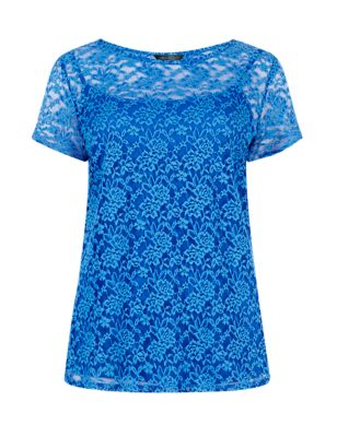 PETITE Floral Lace Shell Top | M&S Collection | M&S
