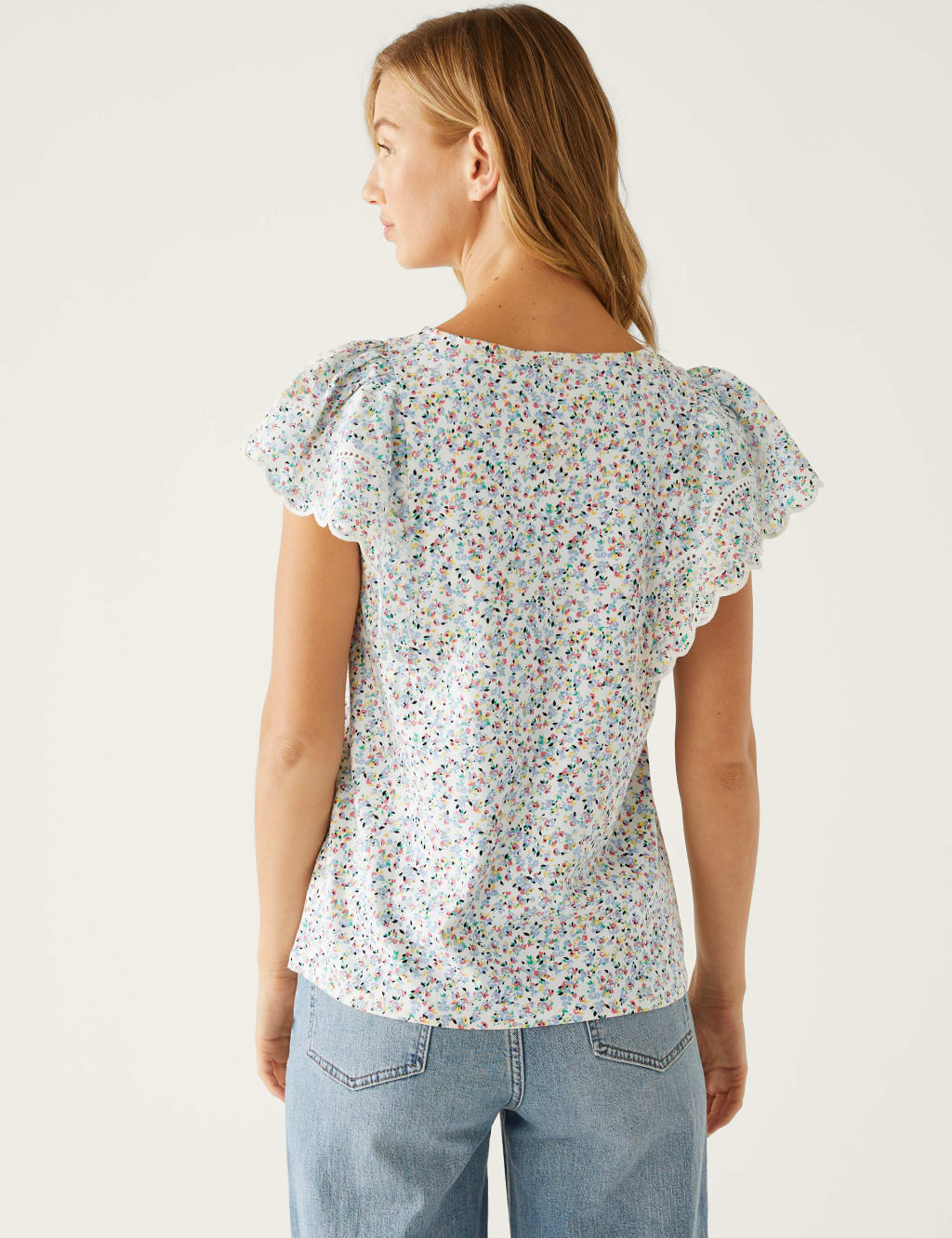 Pure Cotton Floral Broderie Top image 4