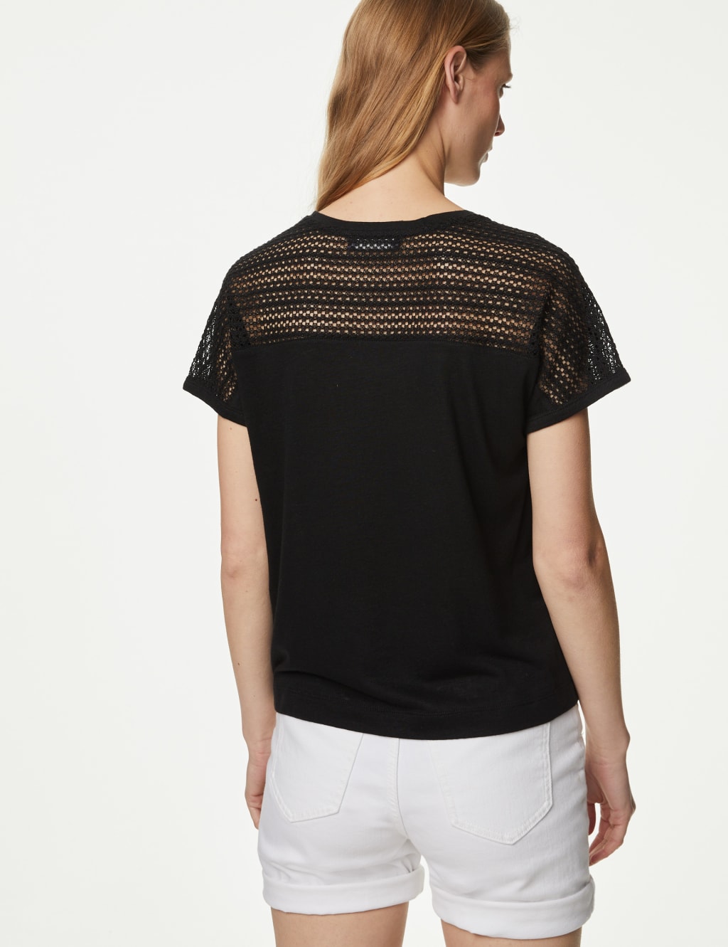 Linen Rich Broderie Top image 4