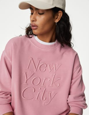 Pure Cotton Slogan Sweatshirt - CA