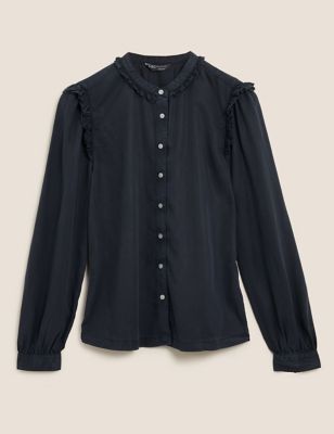Tencel™ Ruffle Blouse | M&S Collection | M&S