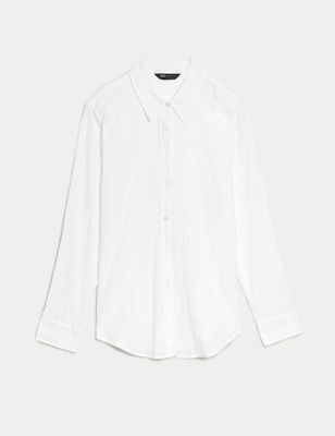 Cotton Rich Textured Collared Shirt
