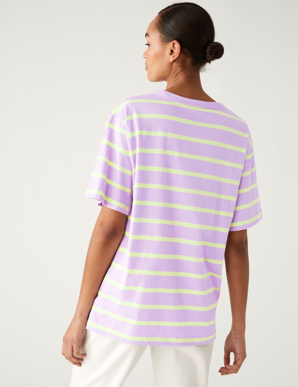 Pure Cotton Oversized Striped T-Shirt image 4