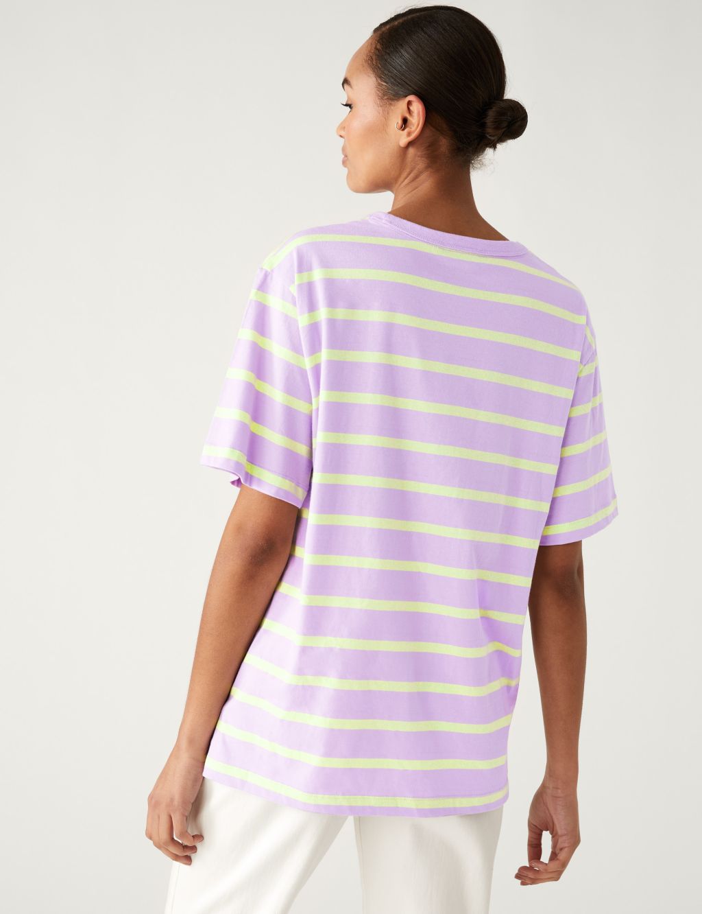 Pure Cotton Oversized Striped T-Shirt image 4