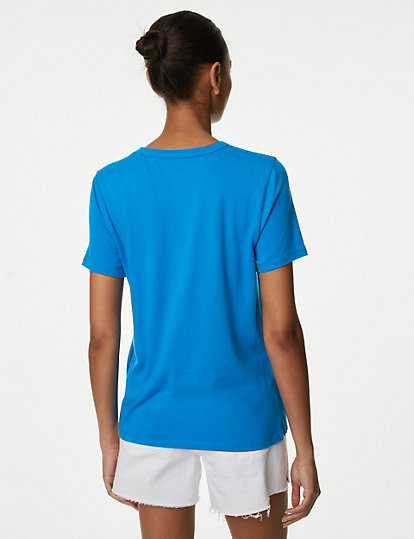 Cotton Modal Blend Slogan T-Shirt