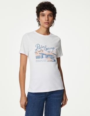 Cotton Modal Blend Slogan T-Shirt