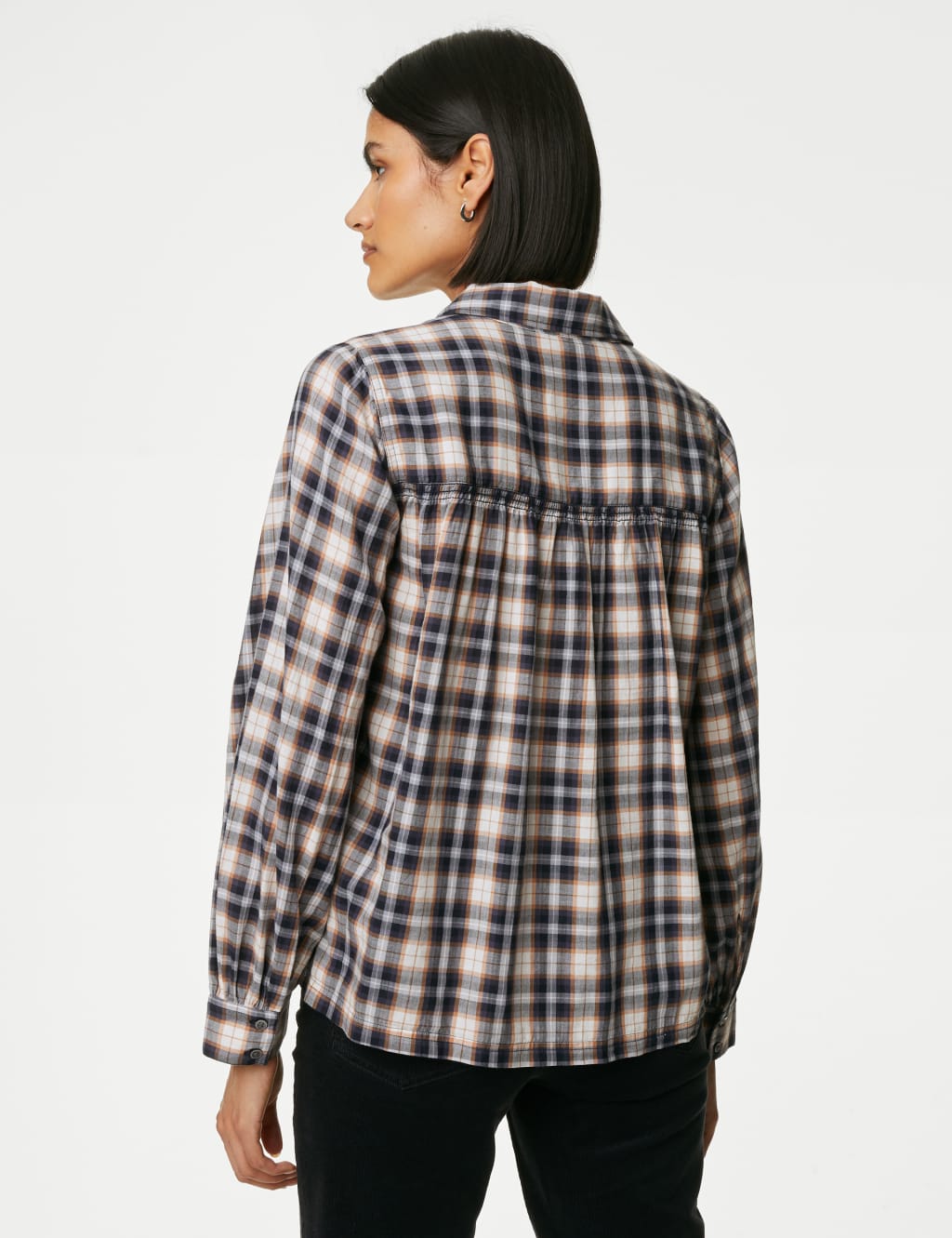 Pure Cotton Checked Collared Shirt image 5