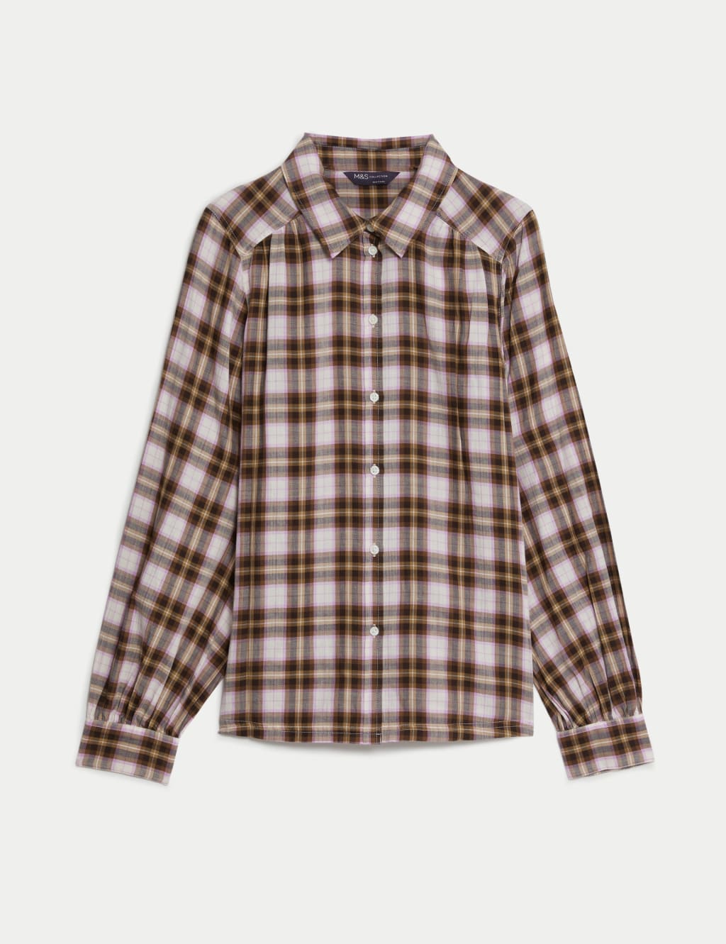 Pure Cotton Checked Collared Shirt image 2