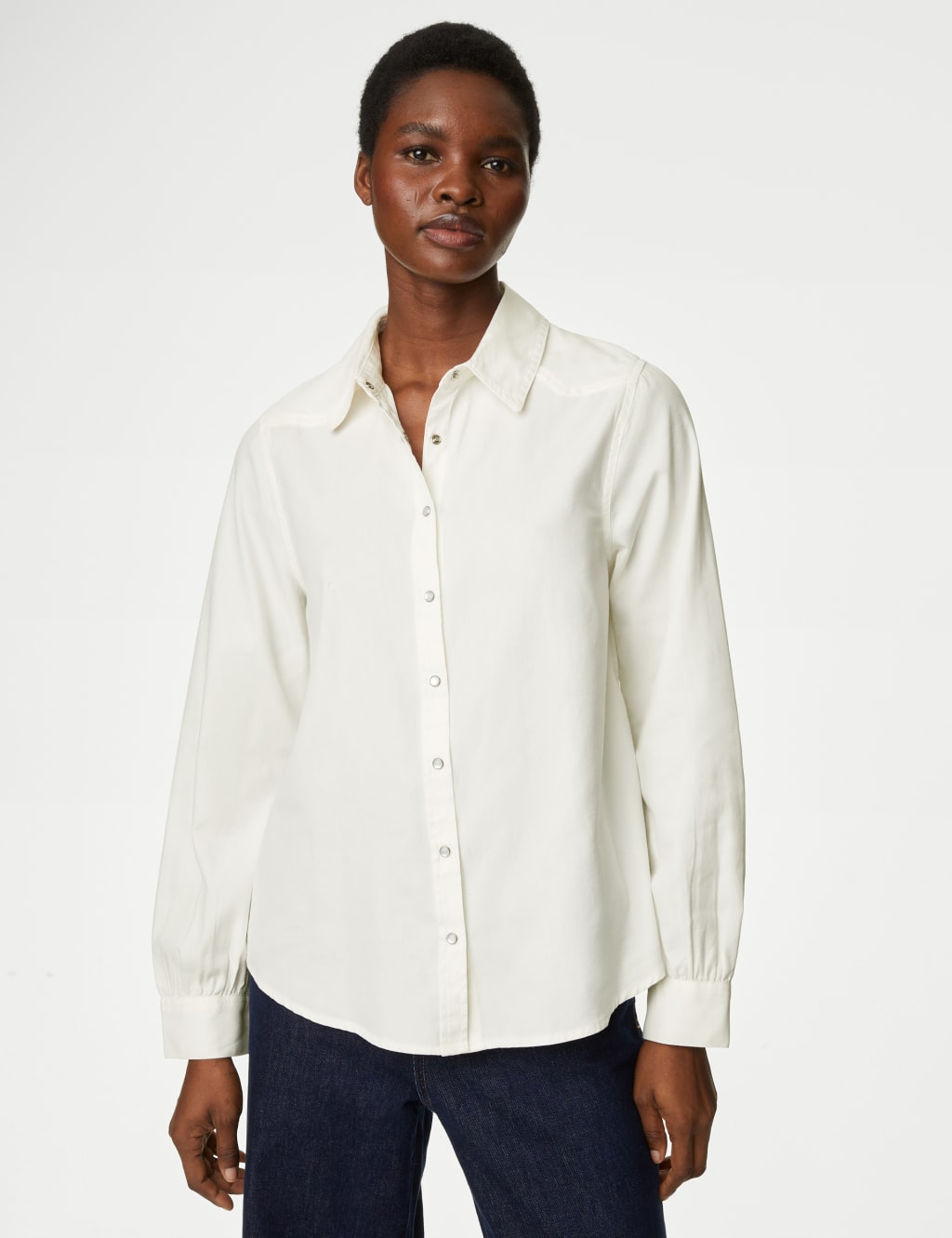 Pure Cotton Collared Shirt image 3