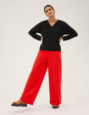 

Womens M&S Collection V-Neck Relaxed Long Sleeve Top - Spice, Spice