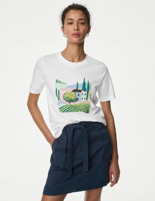 Pure Cotton Printed Everyday T-Shirt - MY
