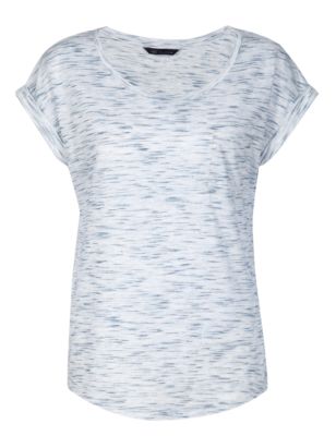 Space-Dye Striped T-Shirt | M&S Collection | M&S