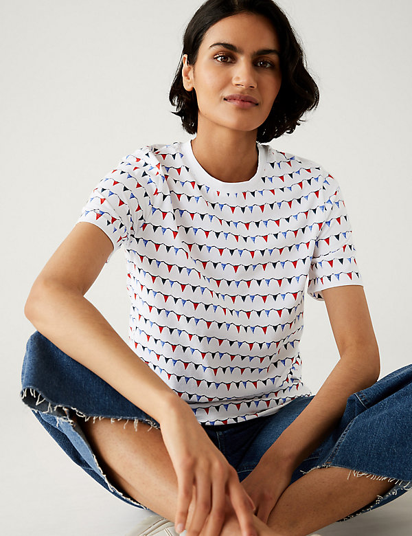 Pure Cotton Printed T-Shirt - ID
