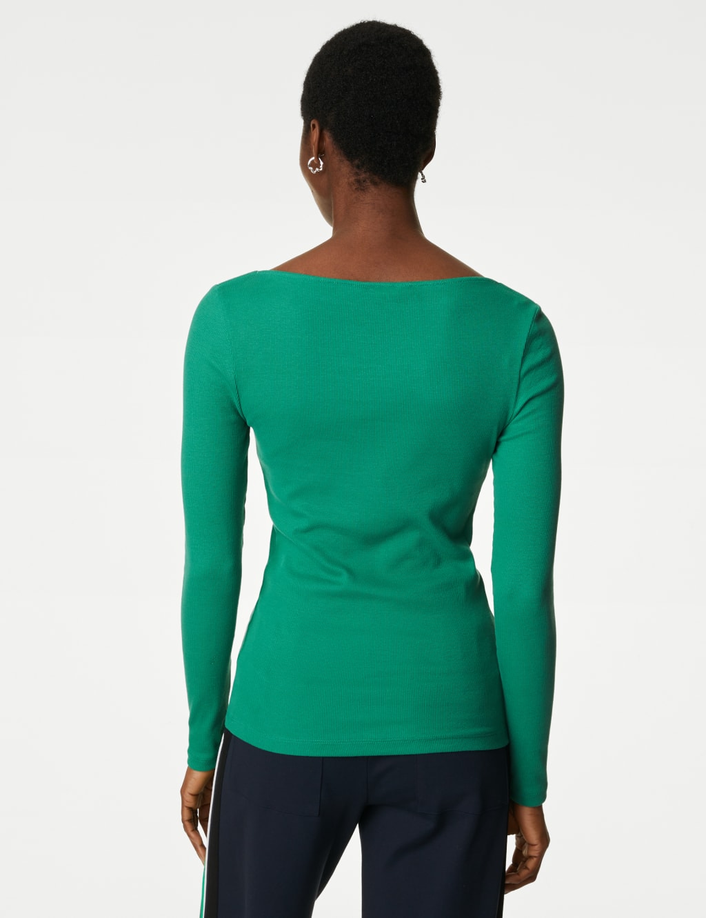 Cotton Rich Ribbed Slim Fit Top image 5