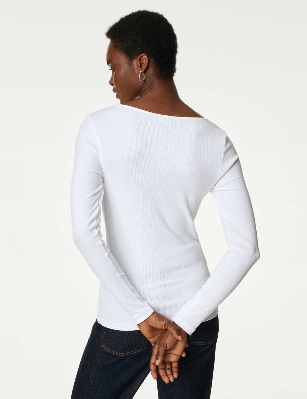Cotton Rich Ribbed Slim Fit Top image 5