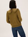 Pure Cotton Embroidered Collared Sweatshirt