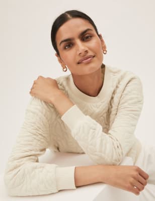 Multi-Pattern Long Sleeve Sweatshirt