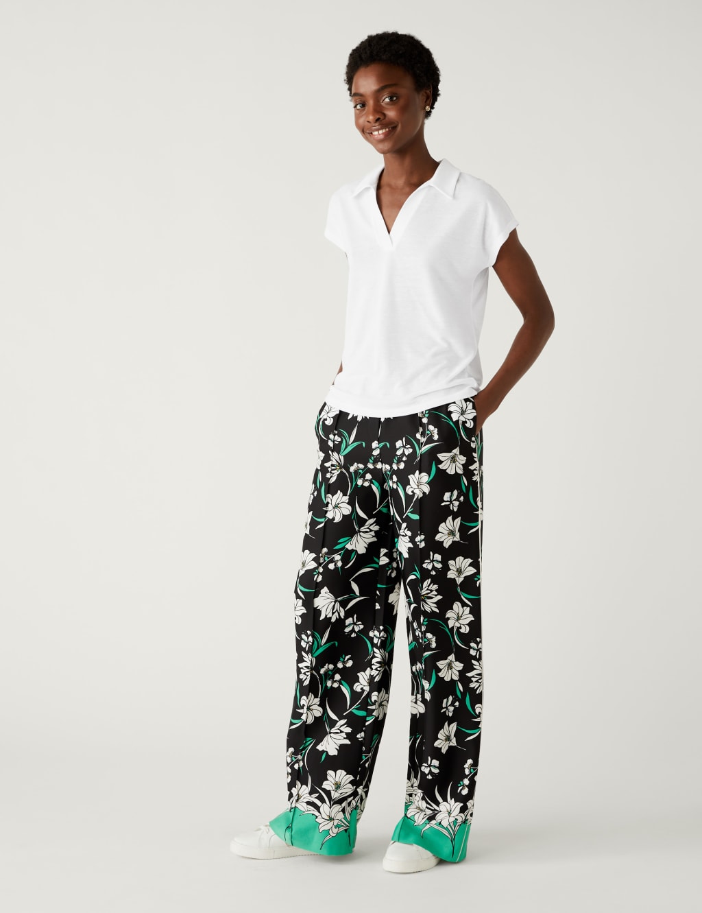 Textured Collared Top with Linen image 2