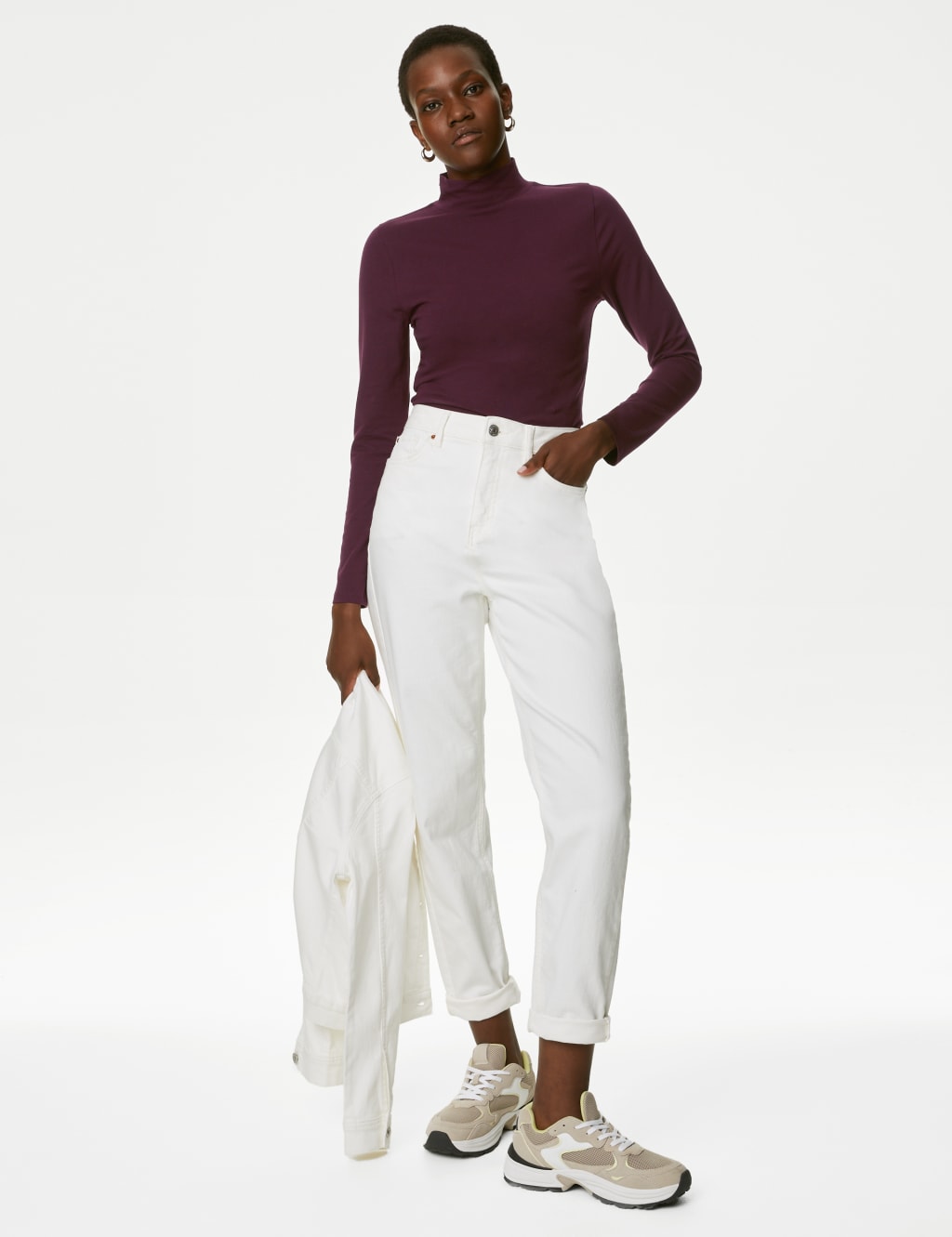 Cotton Rich Slim Fit Top image 3