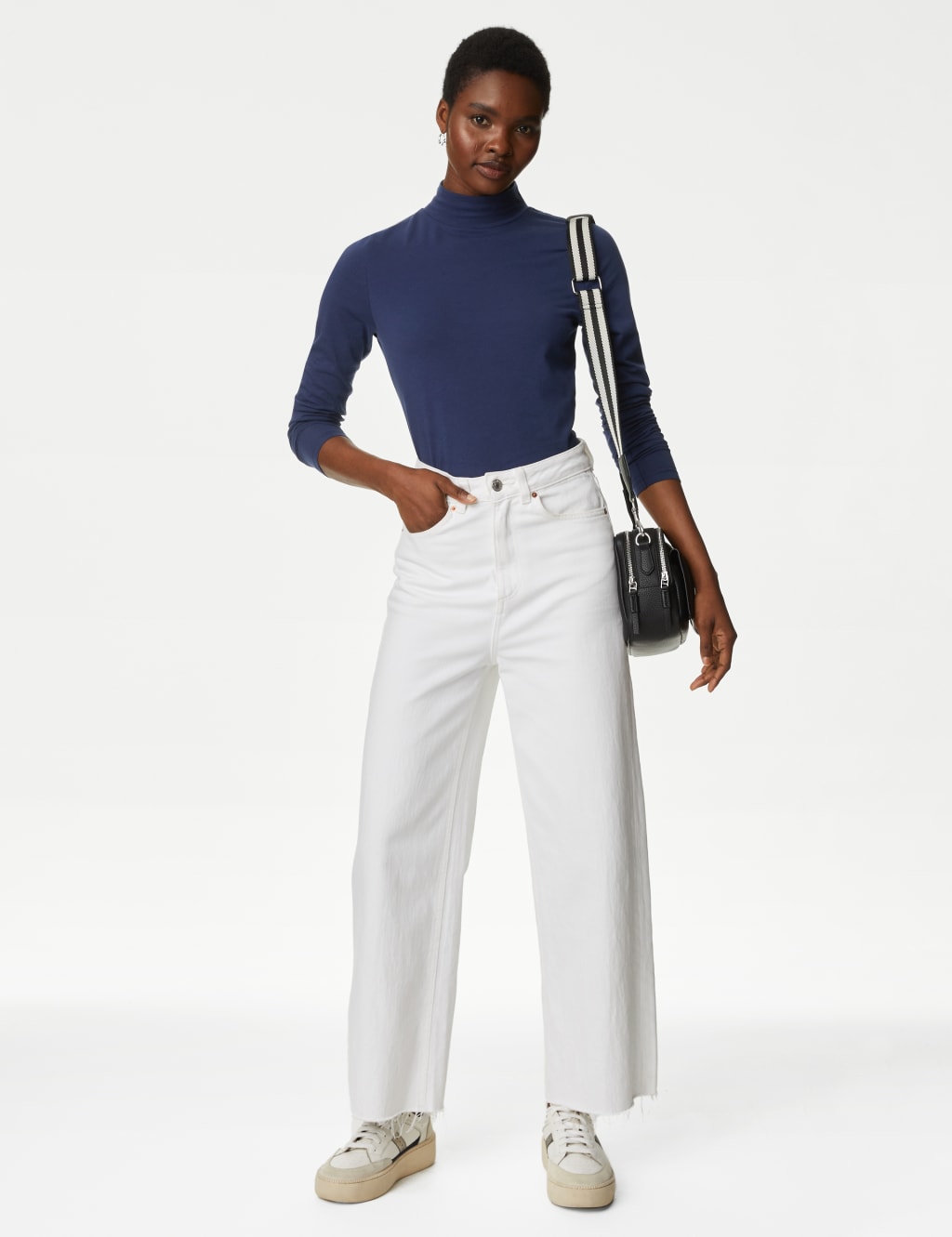 Cotton Rich Slim Fit Top image 3