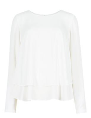 Long Sleeve Double Layer Blouse | M&S Collection | M&S