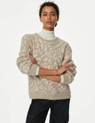 Animal Print Cosy Sweatshirt M S NZ