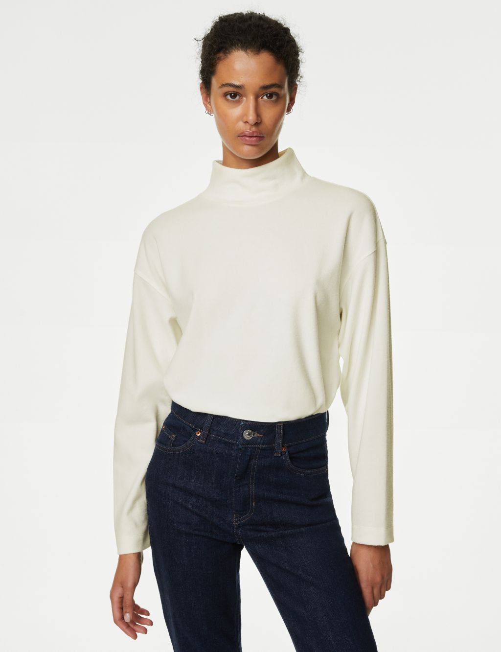 Funnel Neck Cosy Long Sleeve Top image 3