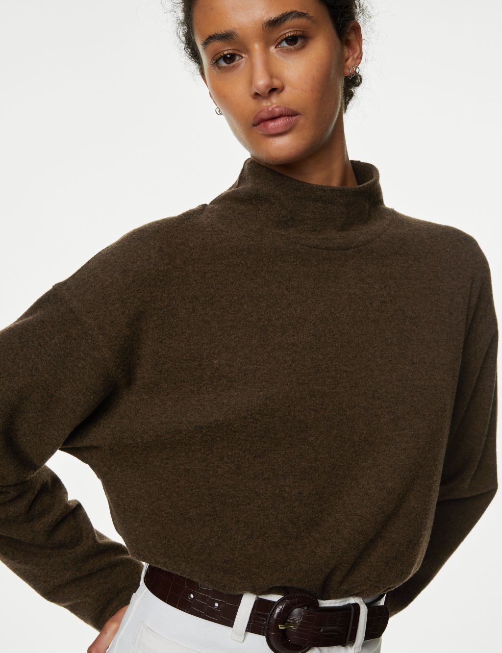 Funnel Neck Cosy Long Sleeve Top image 4