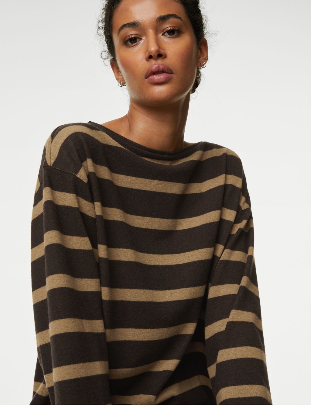 Striped Brushed Cosy Top image 4