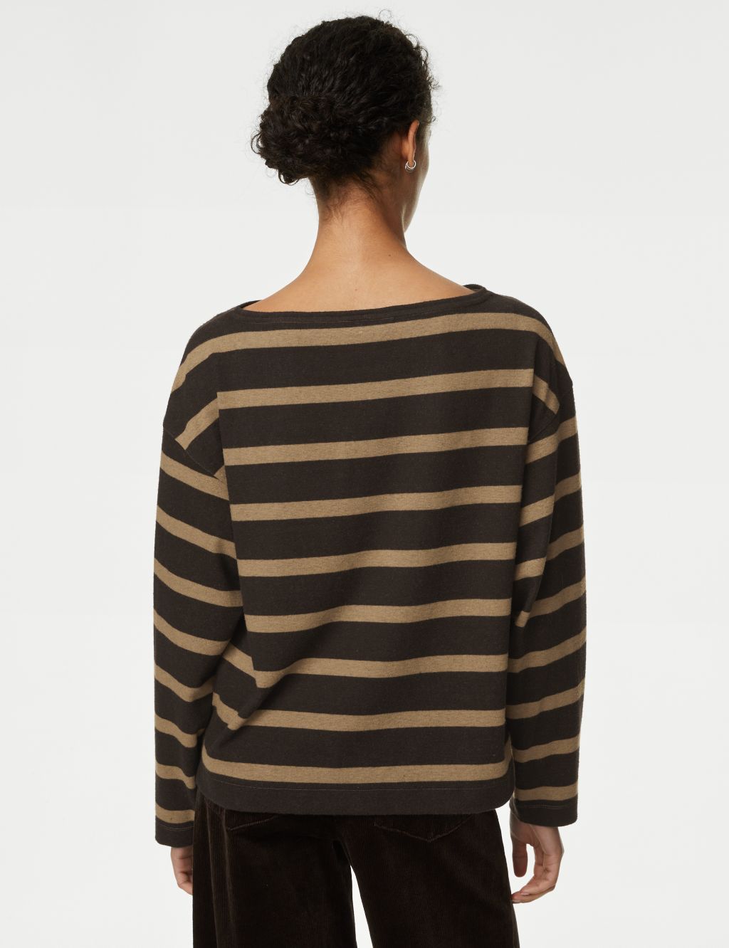 Striped Brushed Cosy Top image 5
