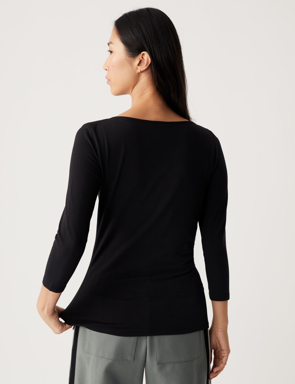 3pk Cotton Rich Slash Neck Fitted Tops image 5