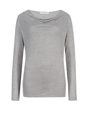 Long Sleeve Cowl Neck Top | M&S Collection | M&S