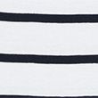 Pure Cotton Striped Slash Neck Slim Fit Top - whitemix