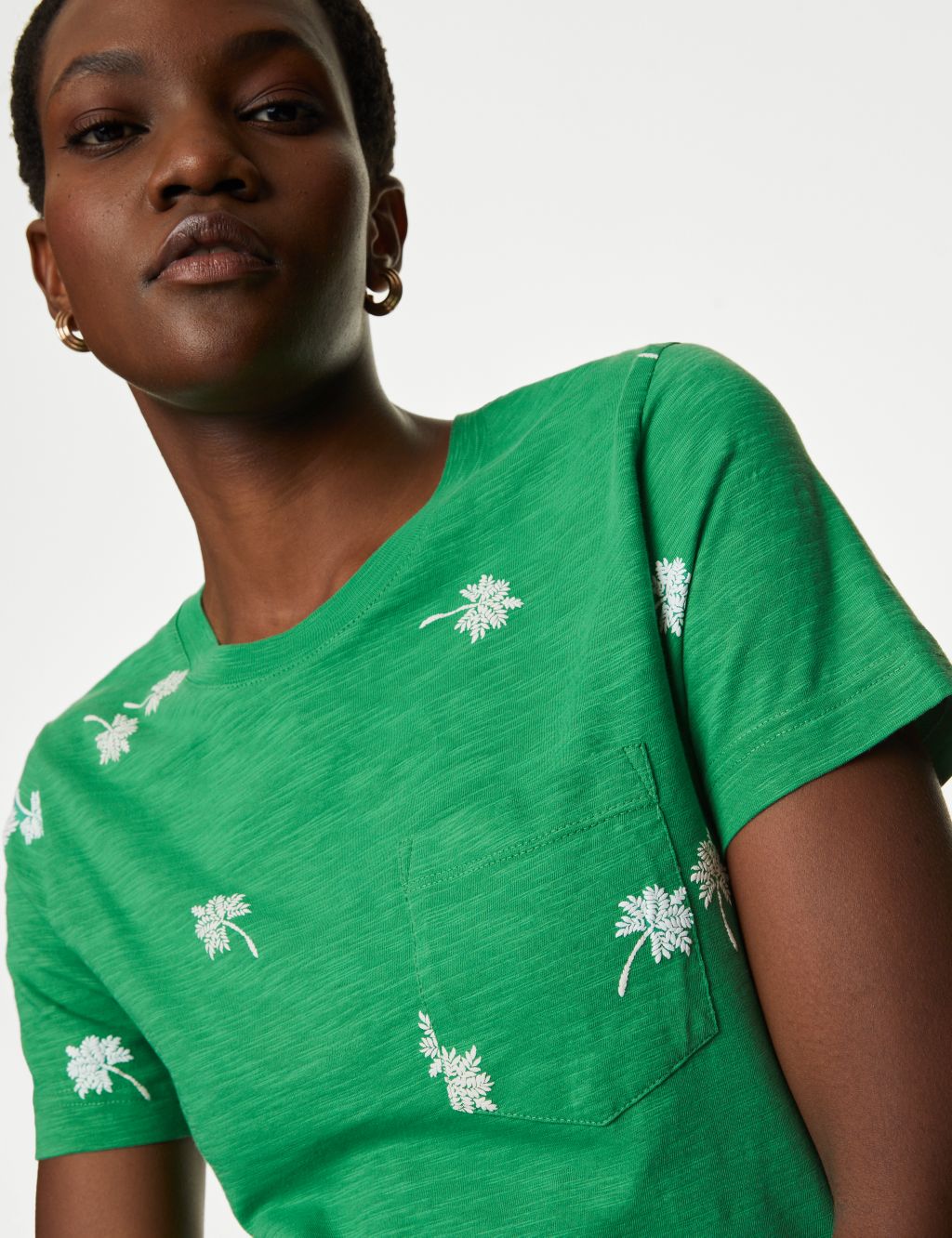 Pure Cotton Printed Pocket Top