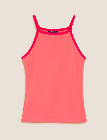 Cotton Rich Fitted Sleeveless Cami Top