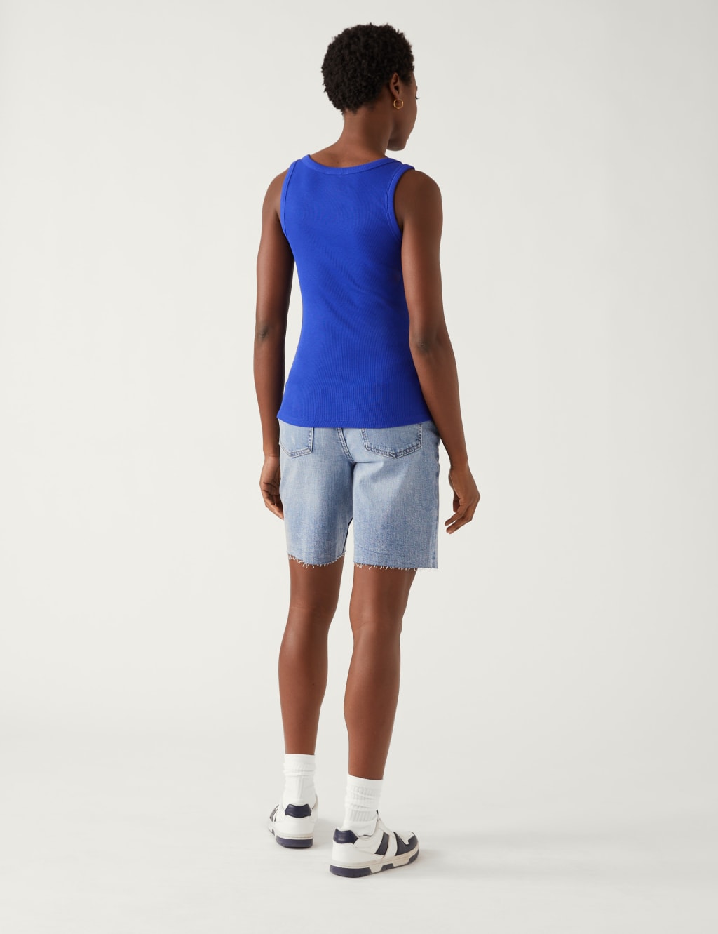 Cotton Rich Ribbed Slim Fit Vest Top image 4