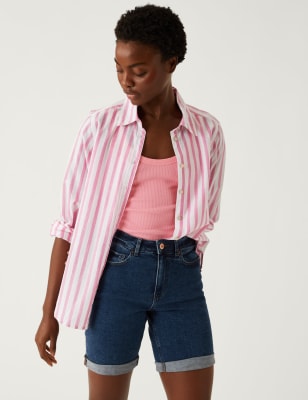 

Womens M&S Collection Cotton Rich Ribbed Slim Fit Vest Top - Petal Pink, Petal Pink