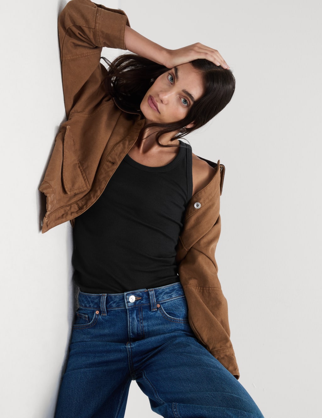Cotton Rich Ribbed Slim Fit Vest Top image 2