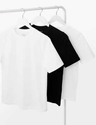 3pk Pure Cotton Everyday Fit T-Shirts
