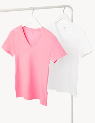 2pk Cotton Rich T-Shirts - FI